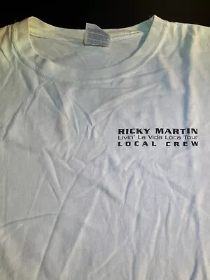 Ricky Martin 2000 “Livin’ La Vida Loca” Tour Local Crew T-shirt • $20