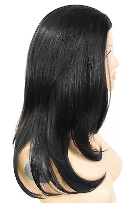 Dark Brown African Half Wigs Women Party Straight Natural Hair Pop Glueless Wig • $14.98