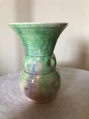 Falcon Ware Shape 678V Vase Lustre Ware Green Blue Pink  15.5cm • £16.95