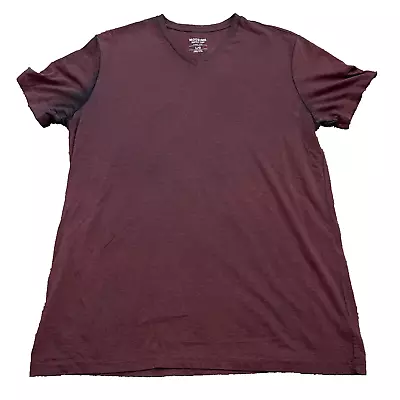 Mossimo Men's Maroon V-Neck T-Shirt - Size L • $7.99