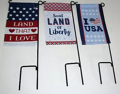 PATRIOTIC MINI GARDEN FLAG AND STAKE Assortment [Your Choice] • $11.69