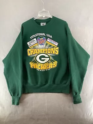 Green Bay Packers Sweatshirt Vintage Champions Super Bowl 90s Vintage • $26.24