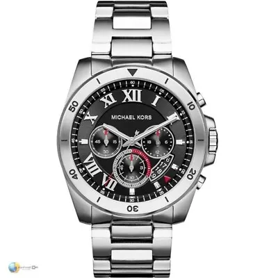 Michael Kors MK 8438 Mens Brecken Black Chronograph Watch • £154.99