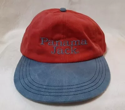 Vintage Panama Jack Snapback Hat Denim Brim • $2.99