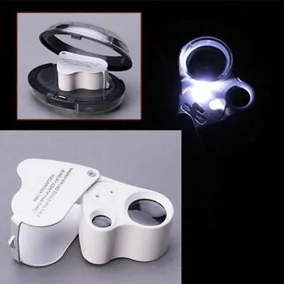 30X 60X Jewelers Loupe Magnifier Light Jewelry Eye Loop Pocket Magnifying Glass~ • $4.99