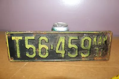 Original Paint Vintage 1937 Kansas Embossed Metal License Plate Rat Rod • $59.95