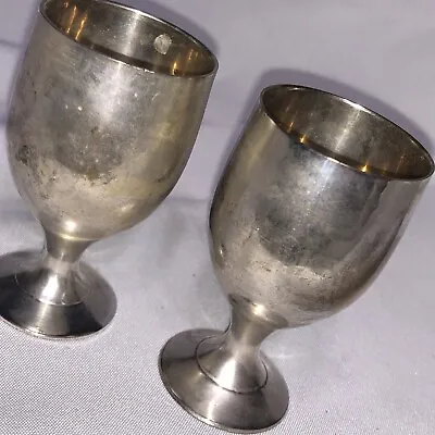 Lot Of 2 Leonard EPNS Silver Plate Liquor Cordial Goblet Cups - 2 3/4  • $10