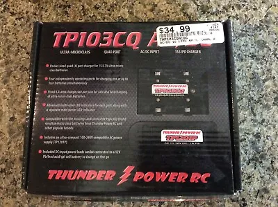 THP103CQACDC Thunder Power TP103CQ-AC/DC 1S LiPo Quad/4-Port 12V AC/DC Charger • $30