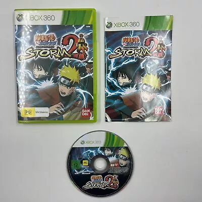 Naruto Shippuden Ultimate Ninja Storm 2 Xbox 360 Game + Manual PAL 17m4 • $7.95