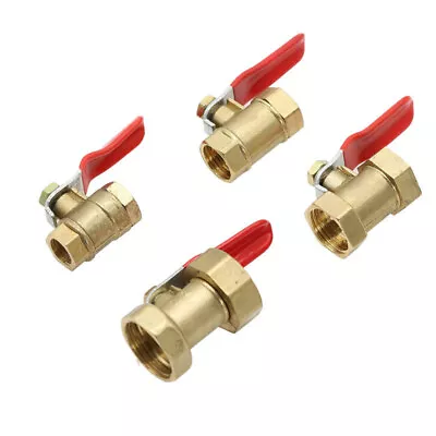 £4.43 • Buy Brass Ball Valve Lever Female To Female 1/8  1/4  3/8  1/2  BSP Shut-off Valve