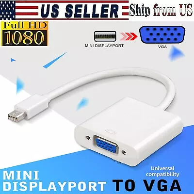 Thunderbolt Mini Display Port DP To VGA Cable Adapter For Apple I Mac & Mac Mini • $4.99