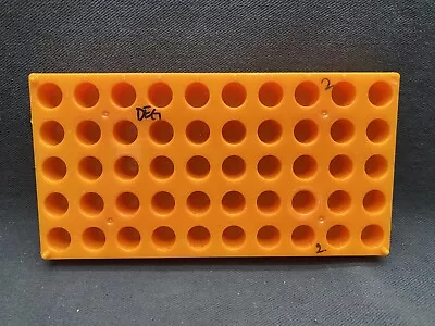 Scientific Resources Inc. 50 Place Orange Plastic Vial Tube Rack 12mm • $11.99