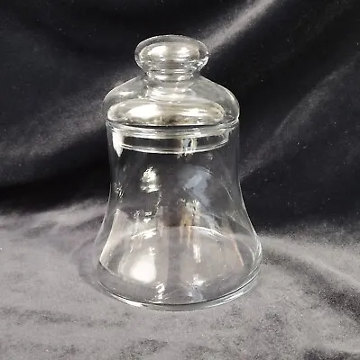 Vtg BELL Clear Glass Jar (Candy Nuts Cookie) W/Lid Christmas Liberty Apothecary • $12.99