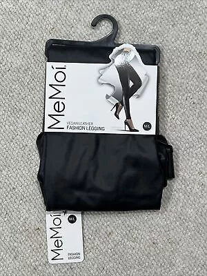 MeMoi Women's M/L Size 8-10 Black Legging Faux Leather Slimming NEW • $19.99