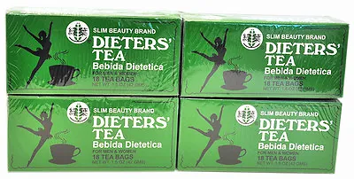 £20.80 • Buy 4 BOXES OF Dieters' Tea Bebida Dietetica Slim Beauty Brand Dieters 72 Tea Bags