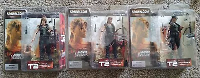 3 McFarlane Toys T2 Movie Maniacs 5 Sarah Connor-Hat-Ponytail- Long Hair Variant • $150