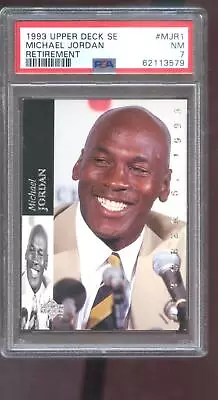 1993-94 Upper Deck SE #MJR1 Michael Jordan Retirement PSA 7 Graded Card 93 1993 • $30.96