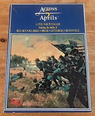 Across Five Aprils Civil War Board Game Victory Games 1992 Strategy 5 • $29.99