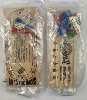 Peg Go To The Races Game & Dare A Way Wooden Board Plastic Pegs/Di Vintage NC3 • £12.30