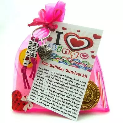 40th 50th 60th70th BIRTHDAY PRESENT SURVIVAL KIT FUN KEY RING GIFT CARD KEEPSAKE • £4.49