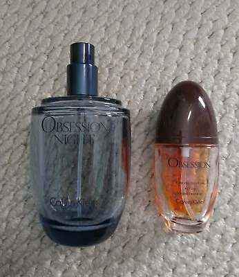 Calvin Klein Obsession And Obsession Night Bottles For Collectors • £4