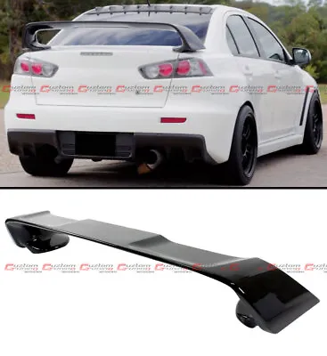 For 2008-17 Mitsubishi Lancer EVO 10 X Style Painted Blk Rear Trunk Spoiler Wing • $124.99