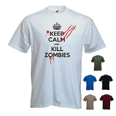 £10.49 • Buy 'Keep Calm And Kill Zombies'. - Ps3 / Xbox Funny  T-shirt. S-XXL