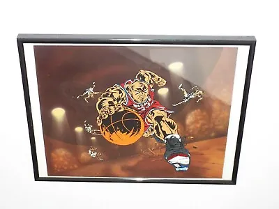 Michael Jordan Basketball Player Comic Framed Art Picture 11  X 14   • $79.99