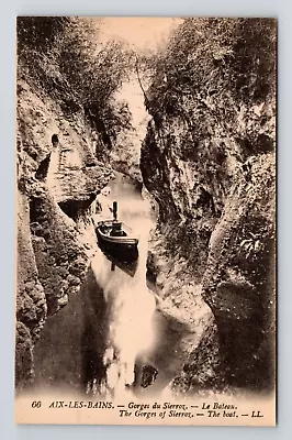 Antique Postcard GORGES OF SIERROZ STEAM BOAT RIVER RPPC Real Photo 1908-18 • $7.99