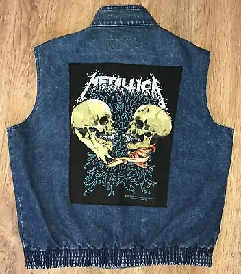 $79.99 • Buy Metallica Mens Rock Punk Metal Denim Vest Gilet Sleeveless Jacket Size S-M