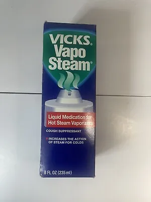 Vicks VapoSteam Medicated Liquid Cough Suppresant For Hot Steam Vaporizers 8 Oz • $10