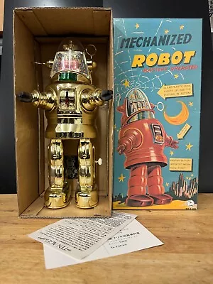 Osaka Tin Toy Institute Mechanized Robot  Robby  Gold Plated RARE 36 Made NIB • $3200