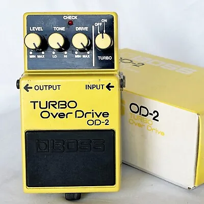 BOSS OD-2 Turbo OverDrive W/Box 1986 Vintage  Guitar Pedal Made In Japan ACA  • $164.99