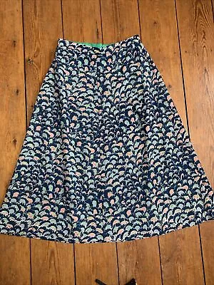 Georgina Von Etzdorf Liberty Print Handmade Skirt Sz 8-10 80’s Parrot’s Print • £24