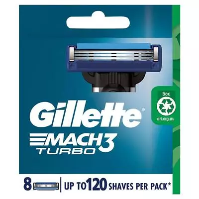 Gillette Mach 3 Turbo 3D Cartridges 8 Pack • $33.99