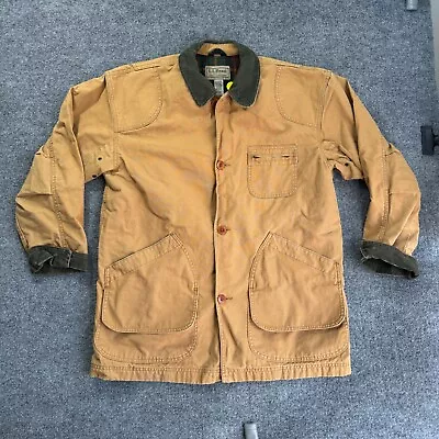 Vintage LL Bean Jacket Mens Large Lined Canvas Hunting Field Barn Chore Coat • $64.65