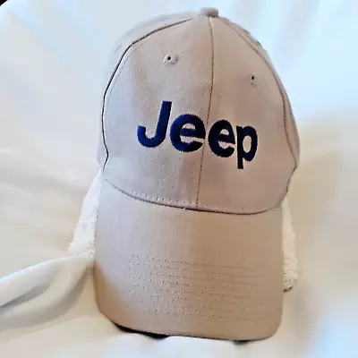 JEEP Embroidered Adjustable Ball Cap Hat Khaki Blue Letters Bondy's Dealership • $9.99