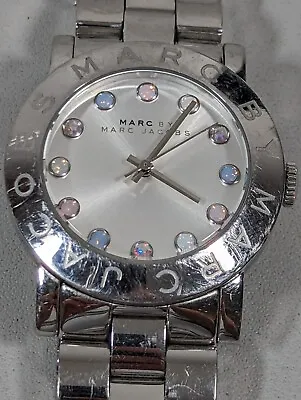 Marc By Marc Anthony Silver Tone Dial Round Case Stainless Steel Link Band Watch • $24.49