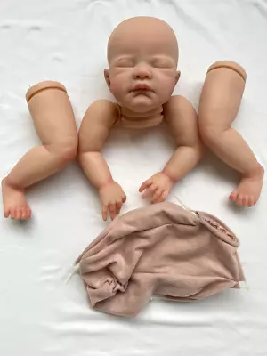 21in Painted Reborn Doll Kits Body Parts Sleeping Baby Soft Vinyl DIY Mold Gift • £35.84