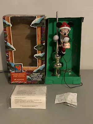 Mr Christmas 1994 Disney Mickey Mouse Lighted Animated Working Tree Topper 14  • $109.99