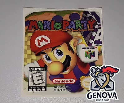 Mario Party N64 Replacement Game Label Sticker Precut • $5.36