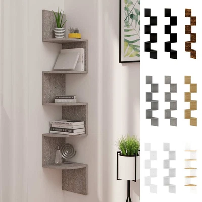 Wall Corner Shelf Chipboard Home Hanging Floating Shelf Multi Colours VidaXL • £29.99