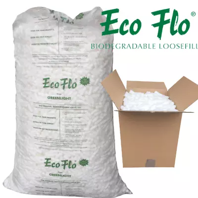 White PACKING PEANUTS Biodegradable ANY QTY For VOID FILL Value/Loose Chips/Box • £7.45