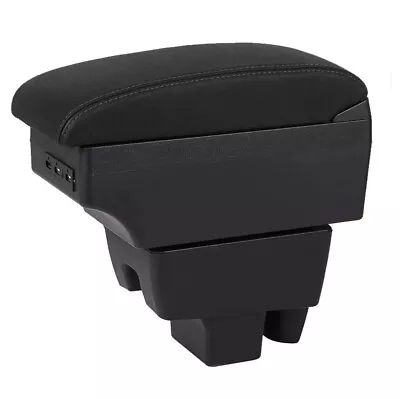 Car Armrest Arm Rest Centre Console Storage Box With USB For Skoda Rapid 13 - 18 • $60.49