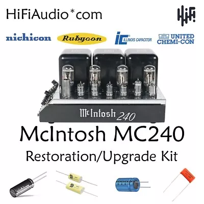 McIntosh MC240 Amplifier Restoration Cap Repair Service Rebuild Kit Capacitor • $165