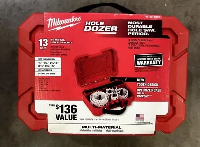 New Milwaukee 13 Piece Multi-Material Hole Dozer Saw Set  Bi-Metal 49-22-4032 • $69.47