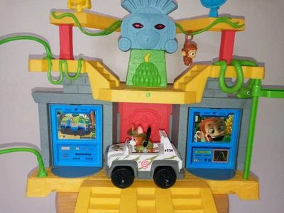 $43.08 • Buy Paw Patrol Jungle Rescue Monkey Temple Lot Tracker Cruiser Everest Chase Pup Car