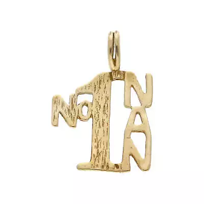 Pre-Owned 9ct Yellow Gold No.1 Nan Pendant  9ct Gold For Her • £27