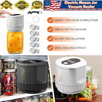Home Mason Jar Vacuum Ever Sealer Food Saver Sealing Machine For Canning Jars • $21.23