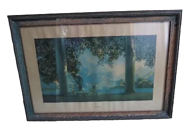 Antique 1920-30s  Daybreak  Maxfield  Parrish The House Of Art Nude Print Framed • $185.25